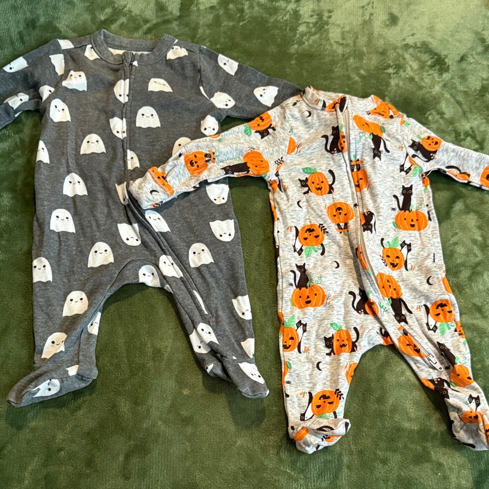 Halloween Zip Up Footie Pajamas